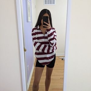 J crew maroon quarter zip
